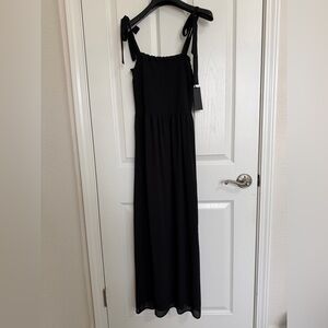 Black Tape Black Smocked Maxi Dress